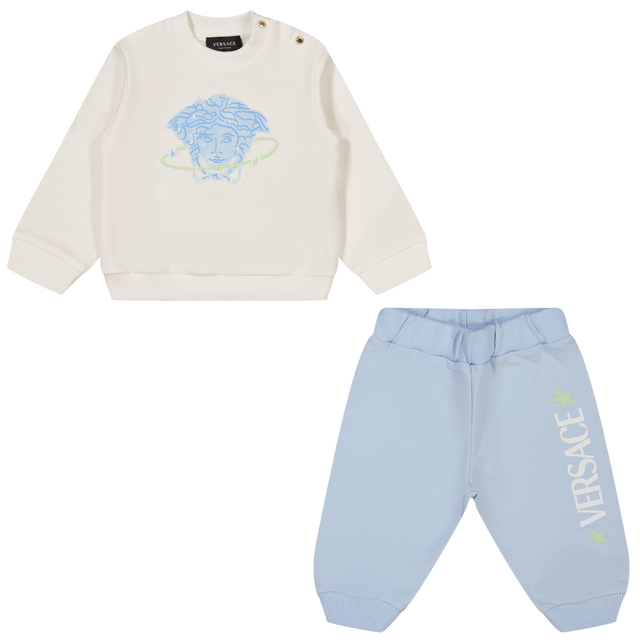 Versace Baby Unisex Jogsuit Light Blue Versace Baby Unisex Jogsuit Light Blue