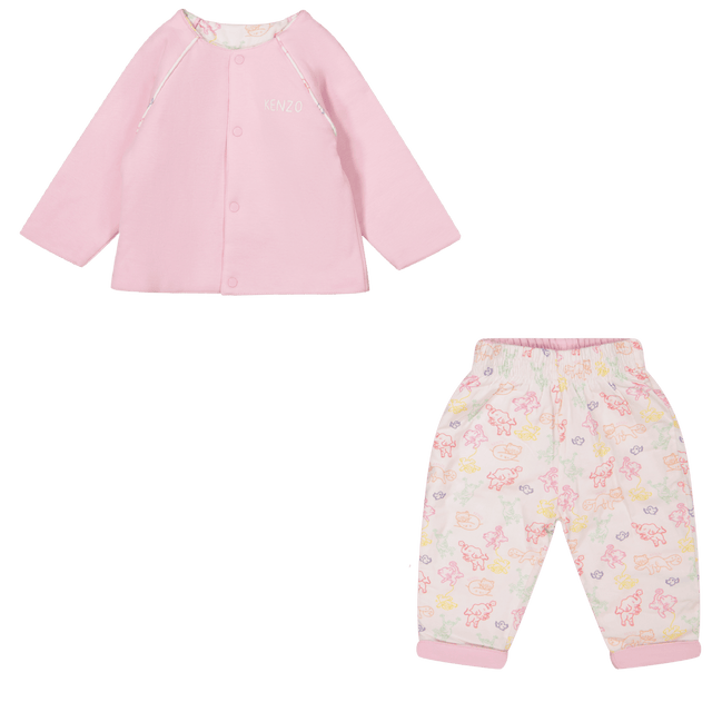 Kenzo kids Baby Girls Jogsuit Light Pink Kenzo kids Baby Girls Jogsuit Light Pink