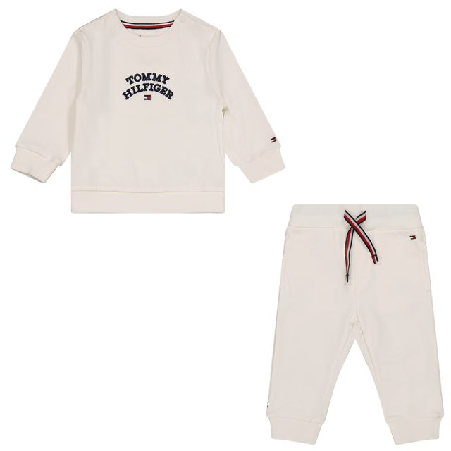 Tommy Hilfiger Baby Unisex Jogsuit White Tommy Hilfiger Baby Unisex Jogsuit White