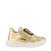 Moschino çocuk kız spor ayakkabıları altın