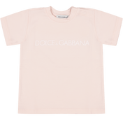 Dolce & Gabbana Bebek Unisex T-Shirt Açık Pembe