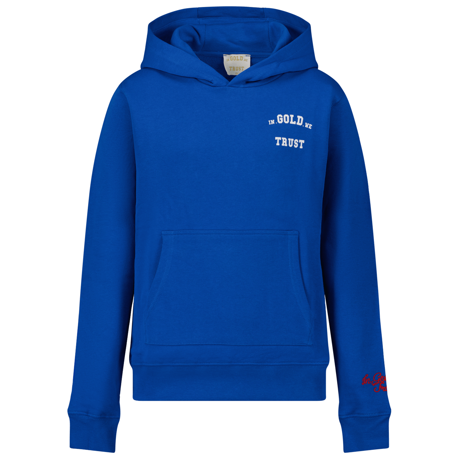 In Gold We Trust Kids Unisex Sweater Blue