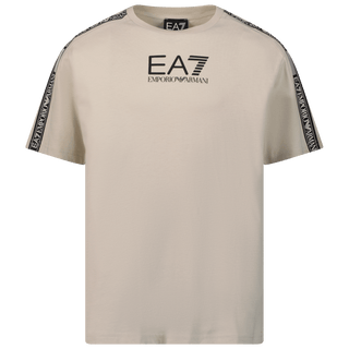 EA7 Kids Boys T-Shirt Beige