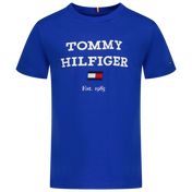 トミーヒルフィガーキッズボーイズTシャツコバルトブルー