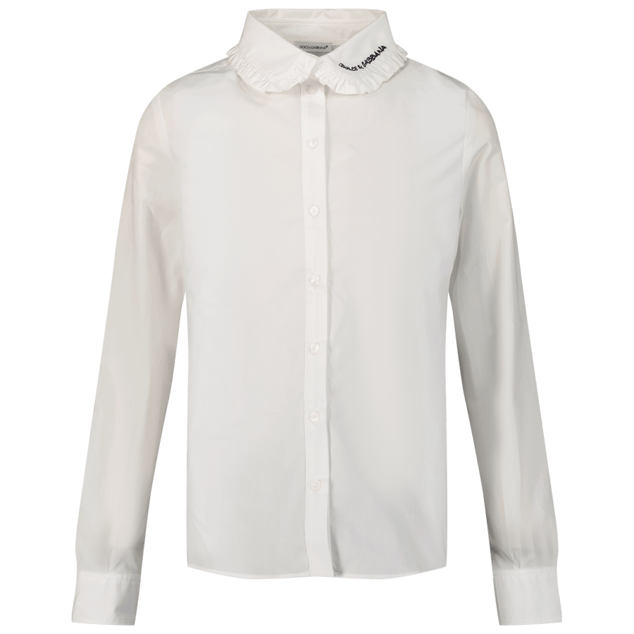 Dolce & Gabbana Kinder Meisjes Blouse Wit 4Y