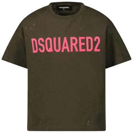 Dsquared2 Kids Girls T-Shirt Army