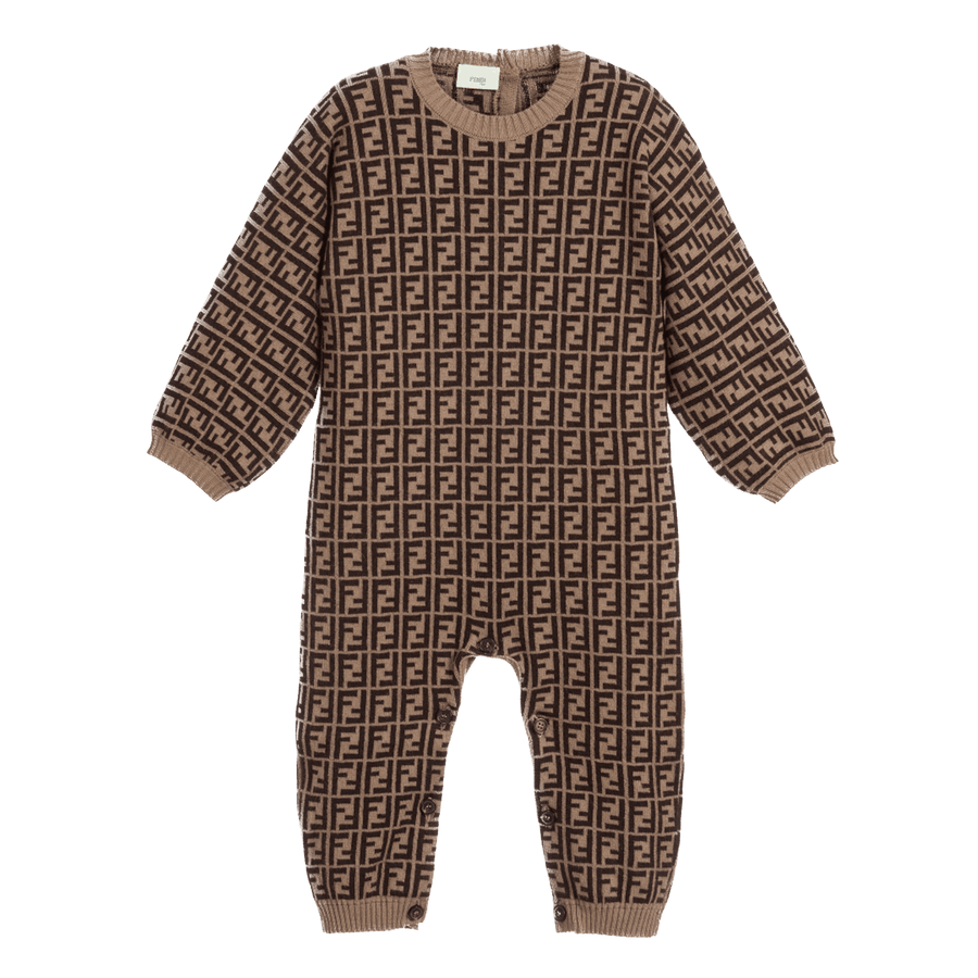 Fendi Unisex Romper Brown