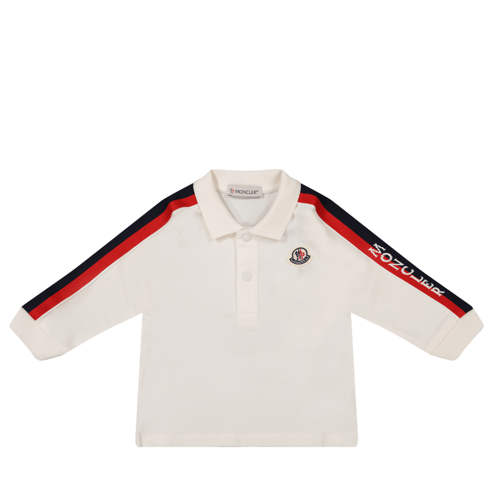 Moncler Baby Jongens Polo Off White - Superstellar