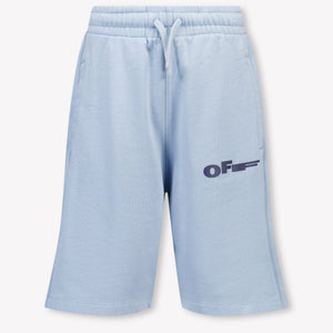Off-White Kids Boys Shorts In Light Blue