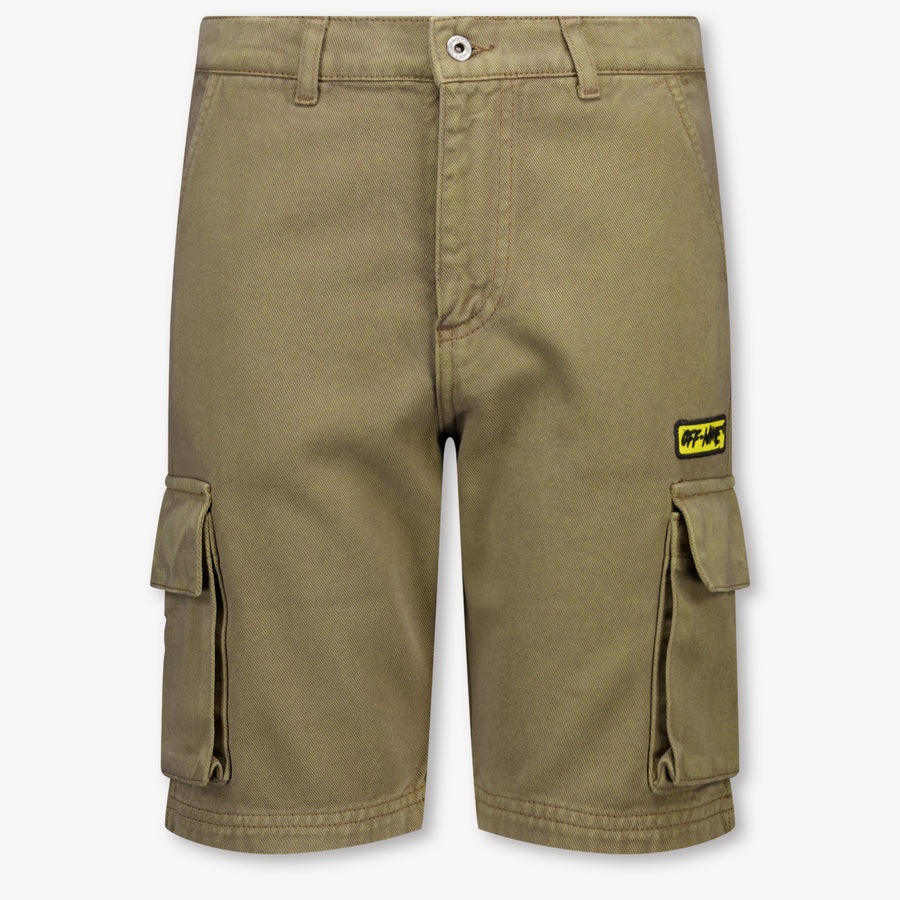Off-White Kids Boys Shorts In Olive Green