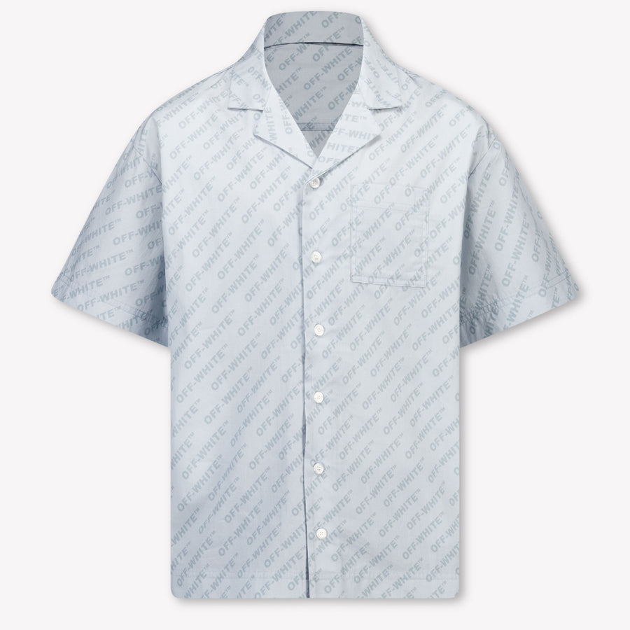 Off-White Kids Boys Blouse In Light Blue