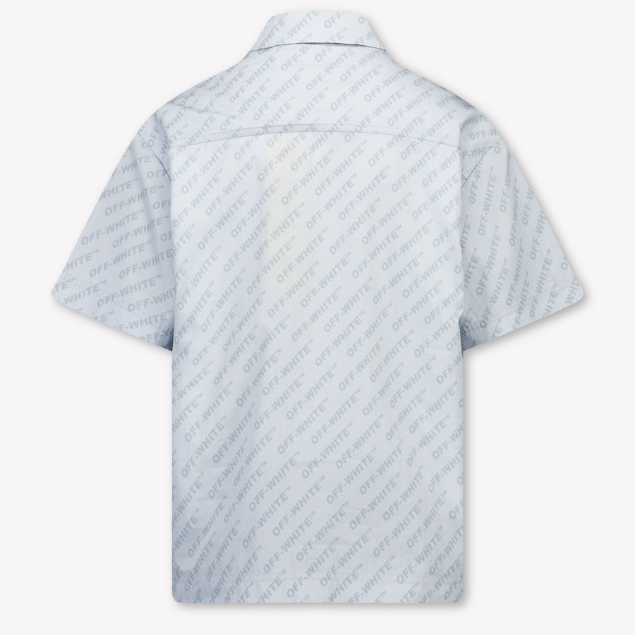 Off-White Kids Boys Blouse In Light Blue