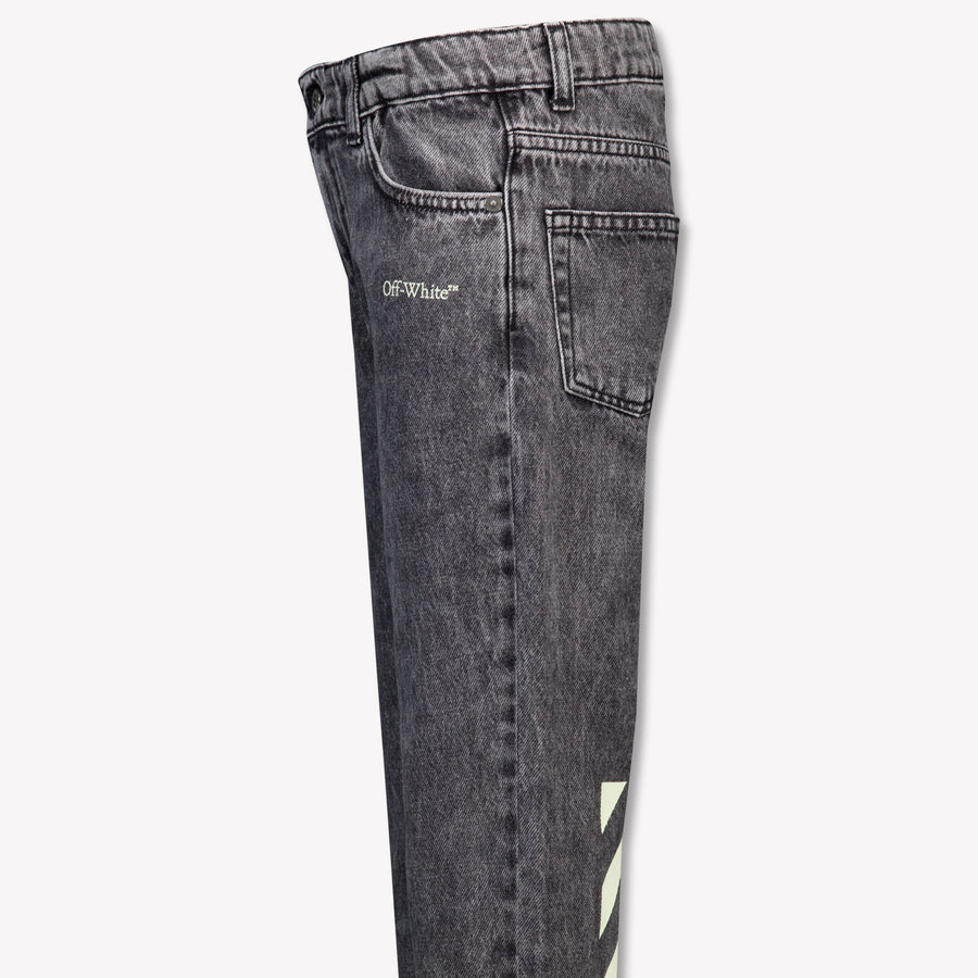 Off-White Kids Boys Jeans In Gray
