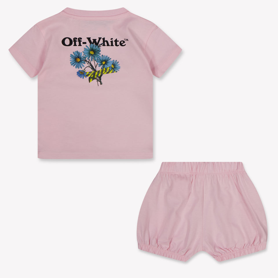Off-White Baby Girls Set In Light Pink
