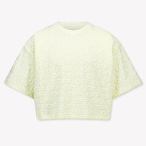 Off-White Kinder Meisjes T-Shirt In Geel
