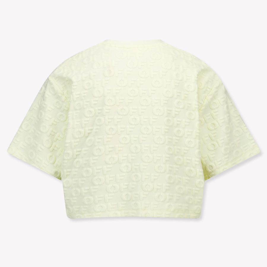 Off-White Kinder Meisjes T-Shirt In Geel