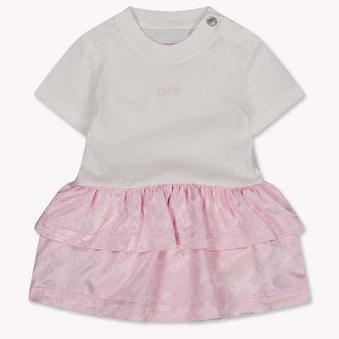 Off-White Baby Girls Dress In Light Pink