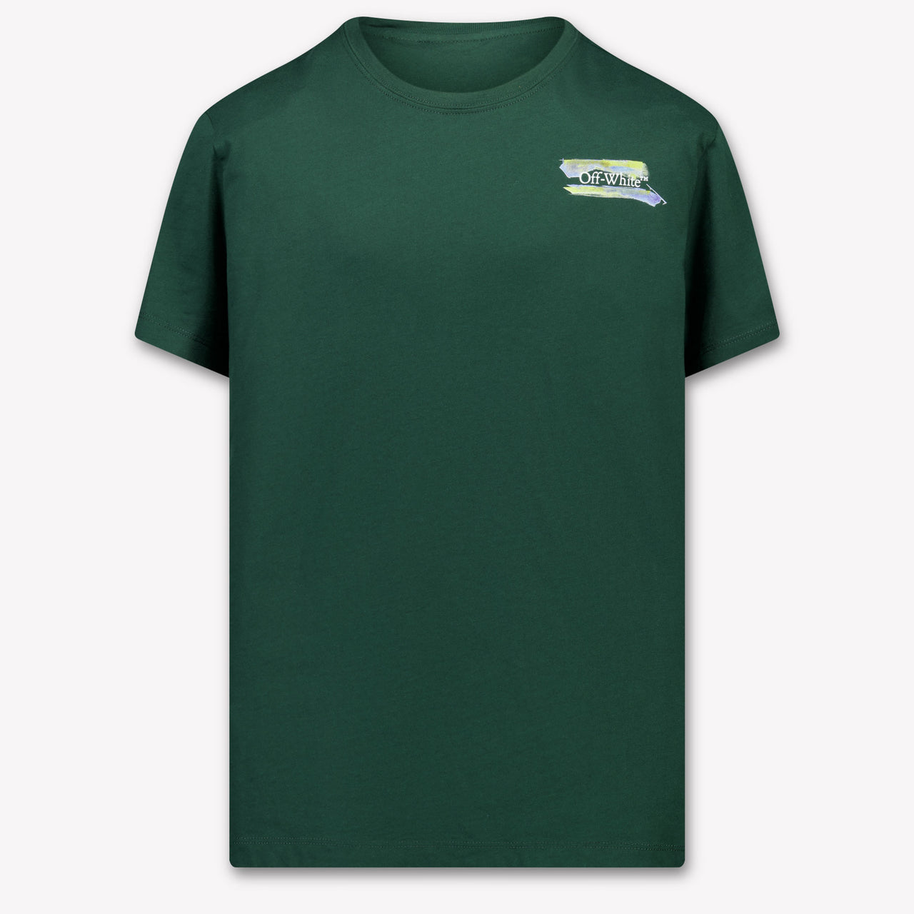 Off-White Kinder Jongens T-Shirt In Donker Groen