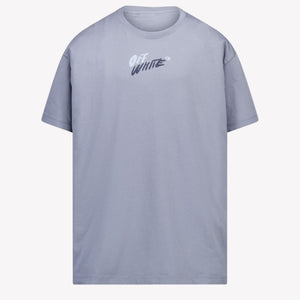 Off-White Kinder Jongens T-Shirt In Licht Blauw