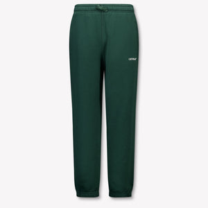 Off-White Kids Boys Pants In Dark Green