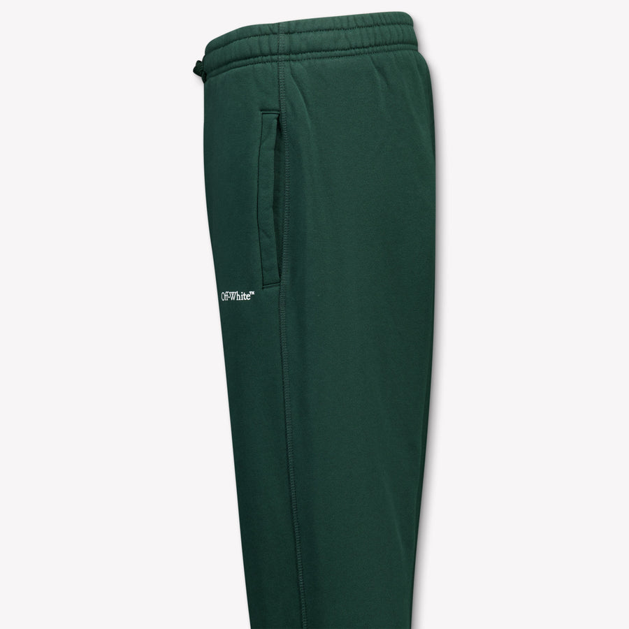 Off-White Kids Boys Pants In Dark Green