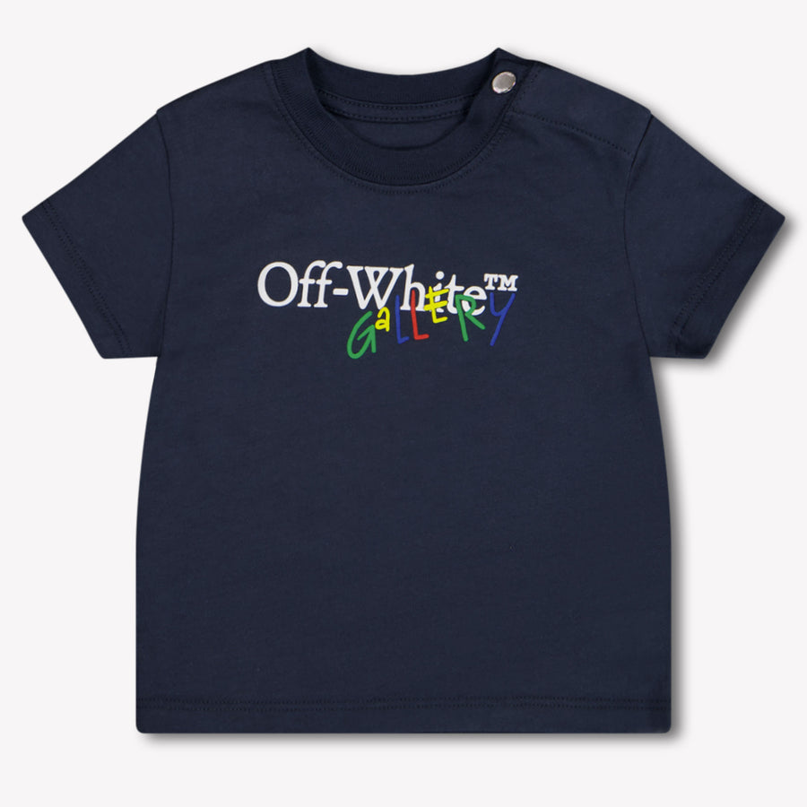 Off-White Baby Boys T-Shirt In Navy