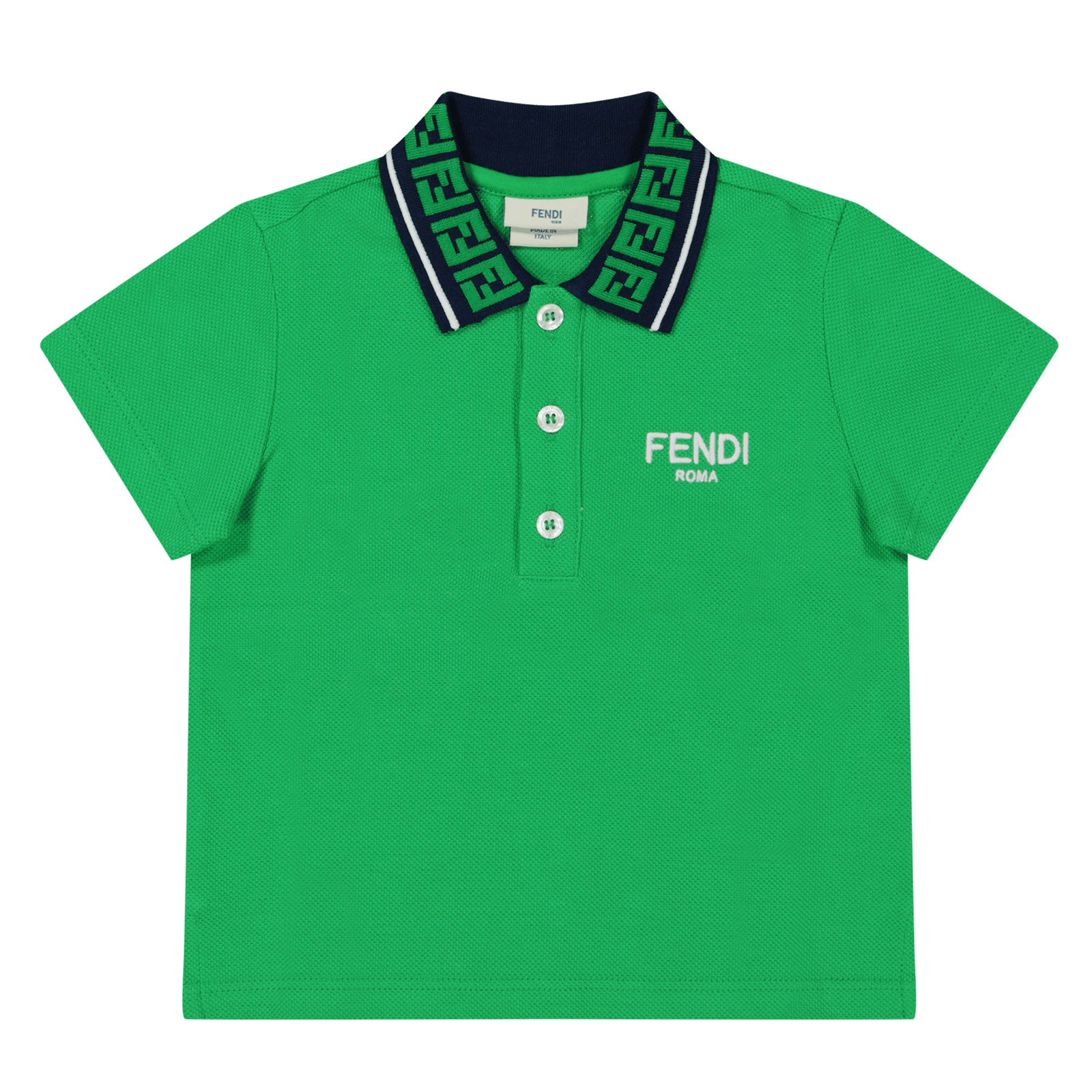 Fendi Baby Unisex Polo Green