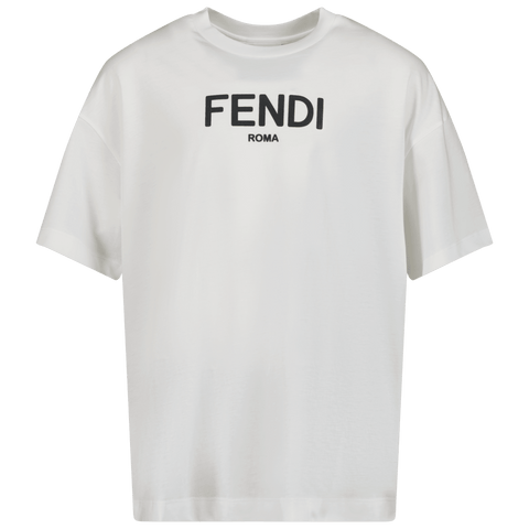 Fendi Kids Unisex T-Shirt White