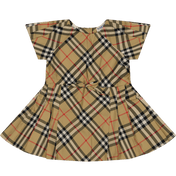 Burberry Bebek Kız Elbise Bej
