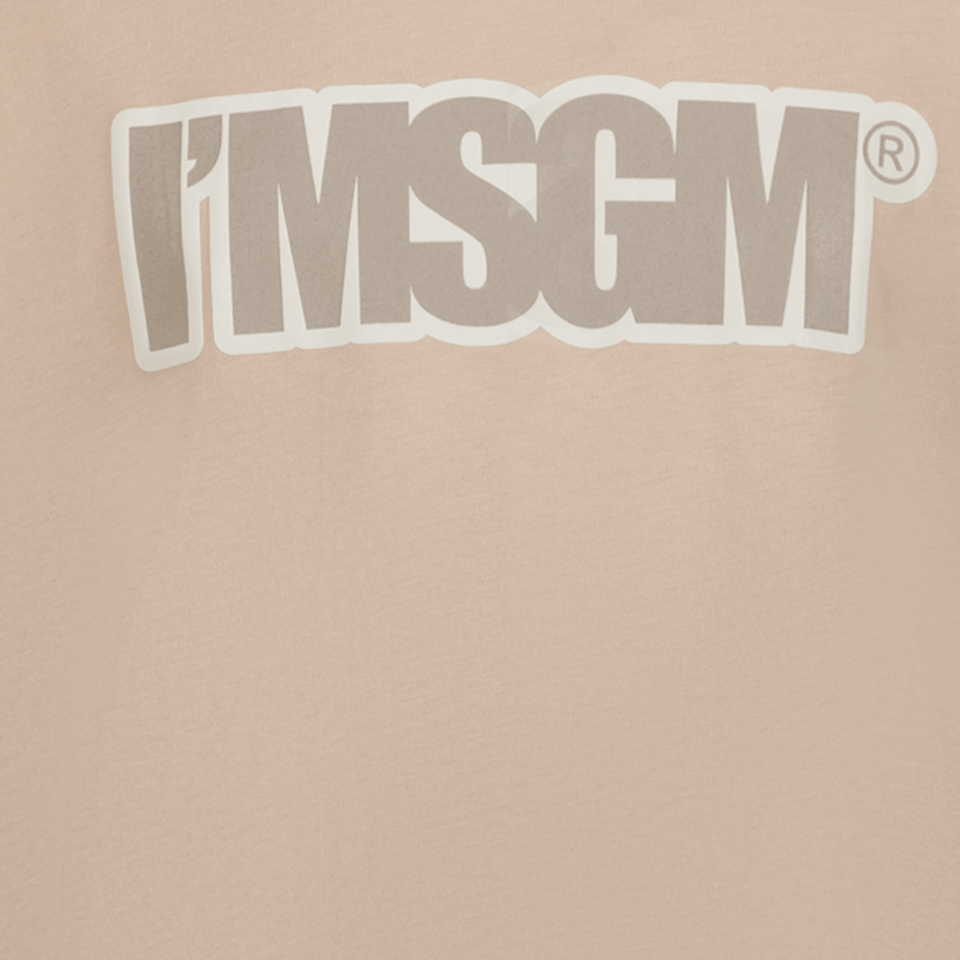 MSGM Kinder T-Shirt Beige
