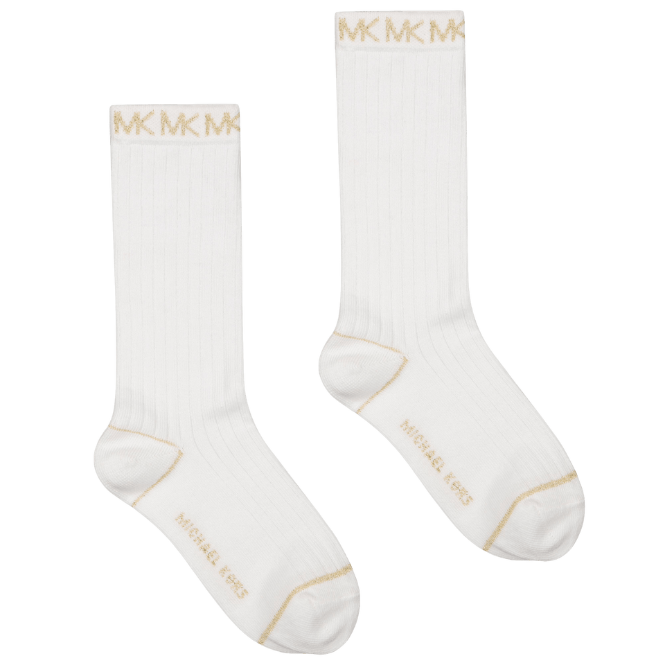Michael Kors Kids Girls Socks White