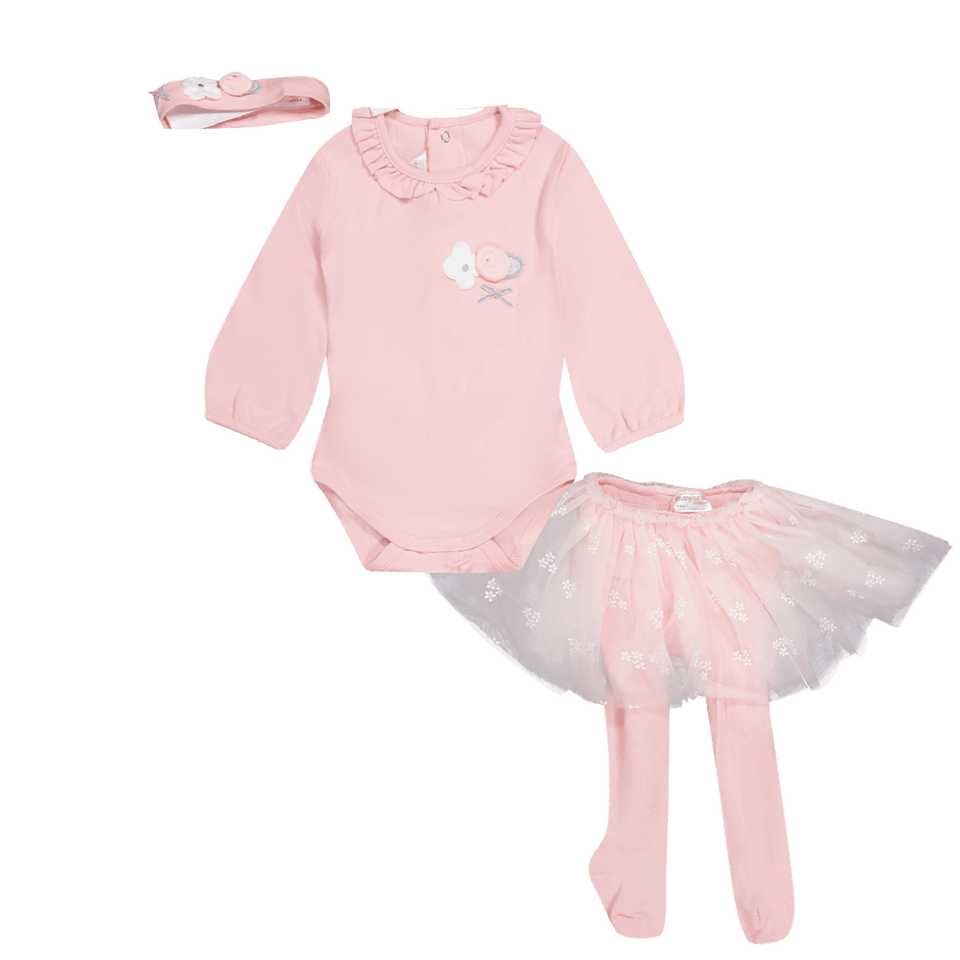 Mayoral Baby Girls Set Light Pink