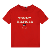 トミー・ヒルフィガーの男の子Tシャツ赤