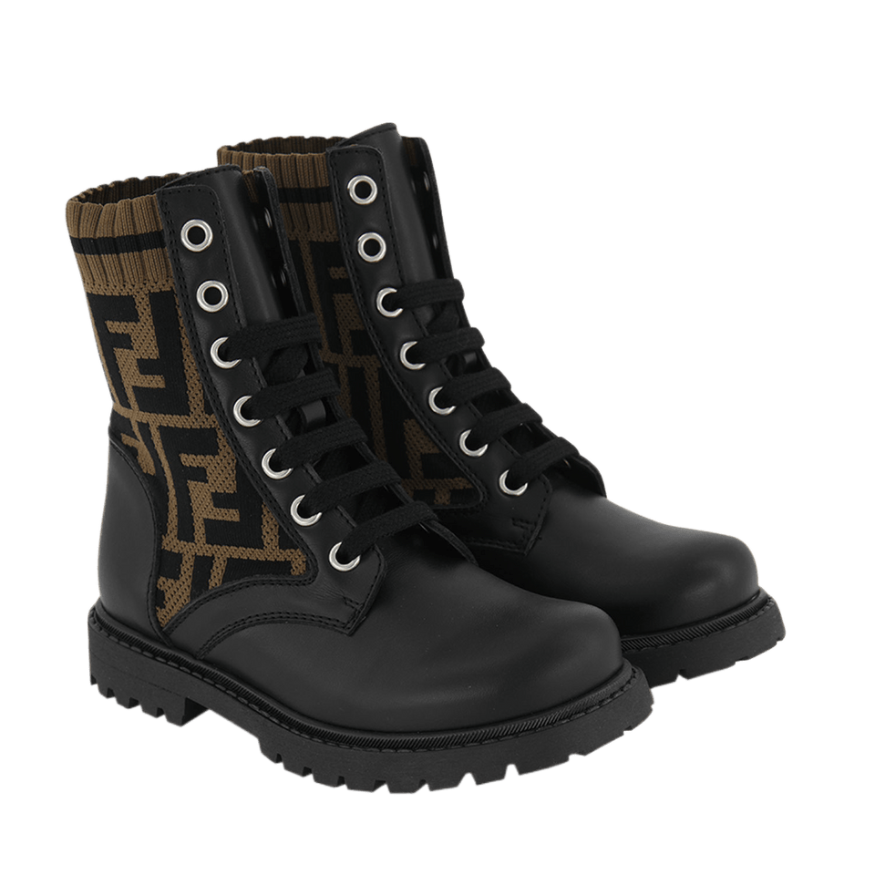 Fendi Kids Girls Shoes Black