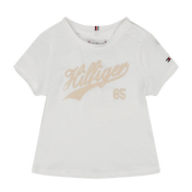 トミー・ヒルフィガーの女の赤ちゃんTシャツ白