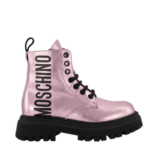 Moschino Kids Girls Boots Light Pink