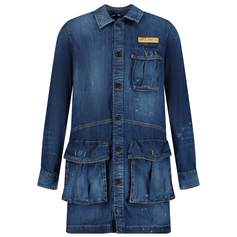 Dsquared2 Kinder Meisjes Jurk Jeans 4Y