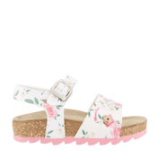 Monnisa Çocuk Kız Sandaletleri Beyaz
