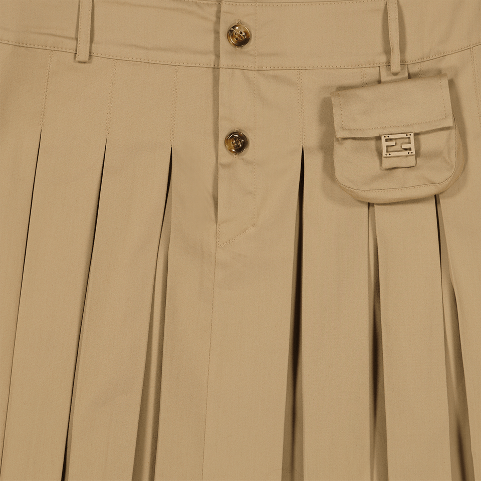 Fendi Kinder Meisjes Jurk Beige