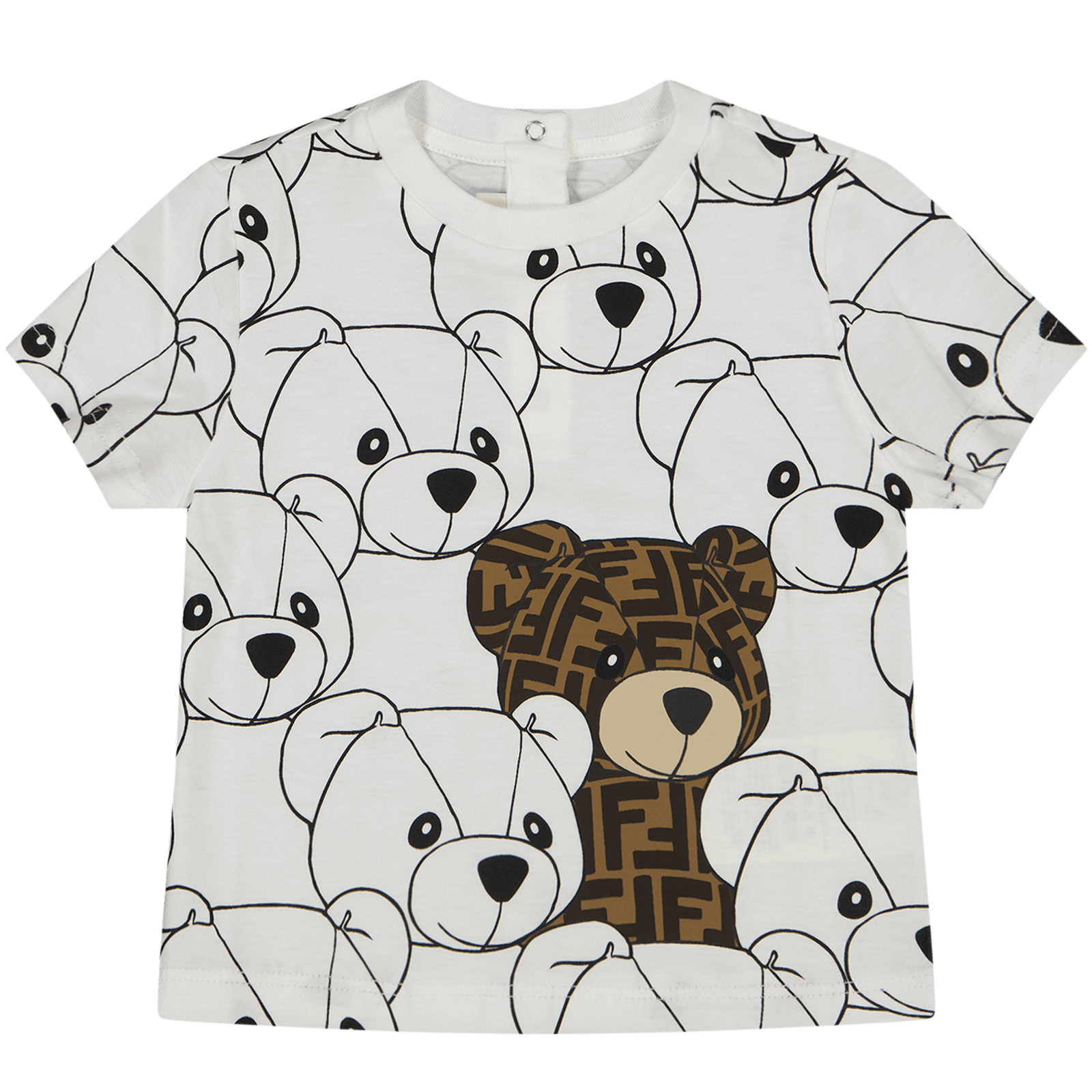 Fendi Baby Unisex T-Shirt Wit