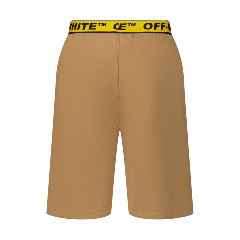 Off-White Kids Unisex Shorts Beige