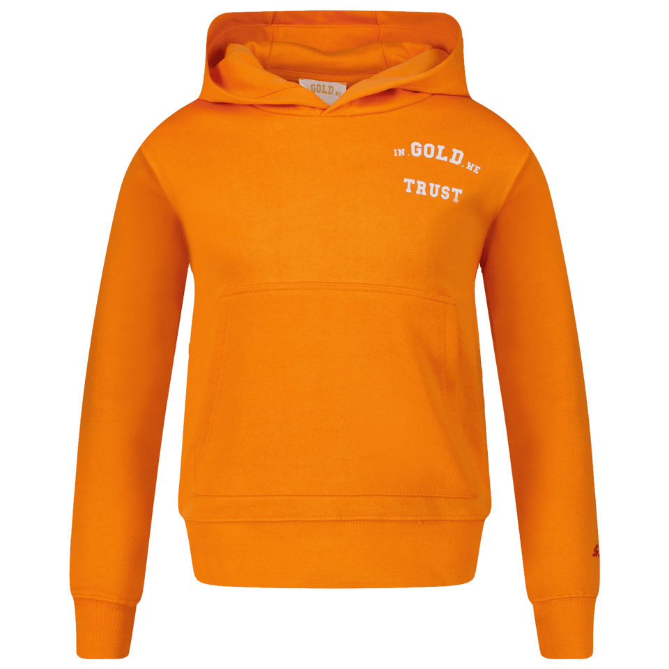In Gold We Trust Kids Unisex Sweater Orange