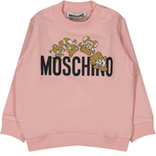 モスキーノの女の女の子のセーターライトピンク