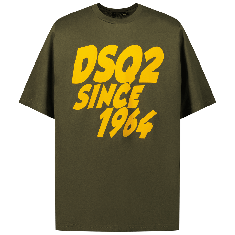 Dsquared2 Kids Unisex T-Shirt Dark Green