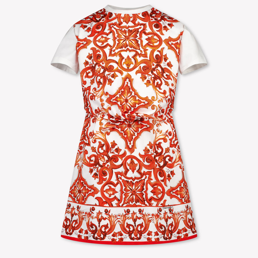 Dolce & Gabbana Kinder Meisjes Jurk In Oranje
