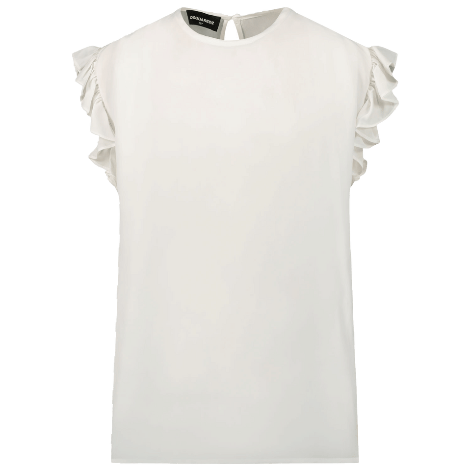 Dsquared2 Kinder Meisjes T-Shirt Off White 8Y