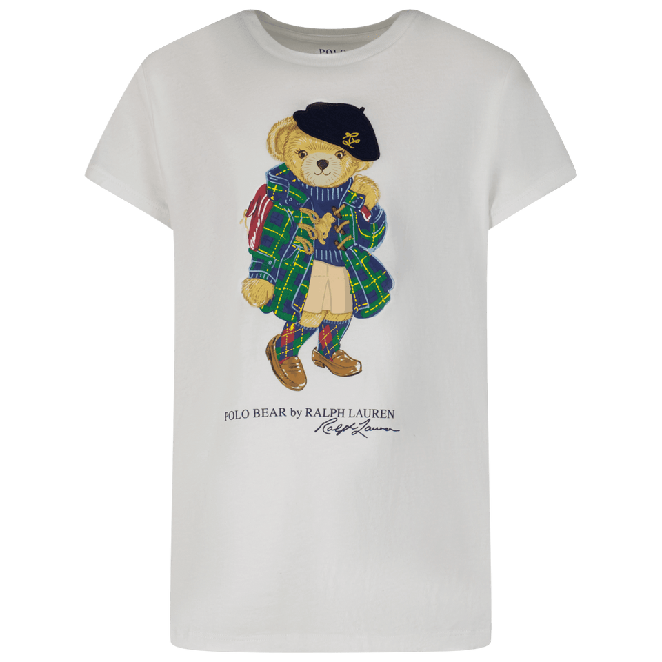 Ralph Lauren Kids Girls T-Shirt White