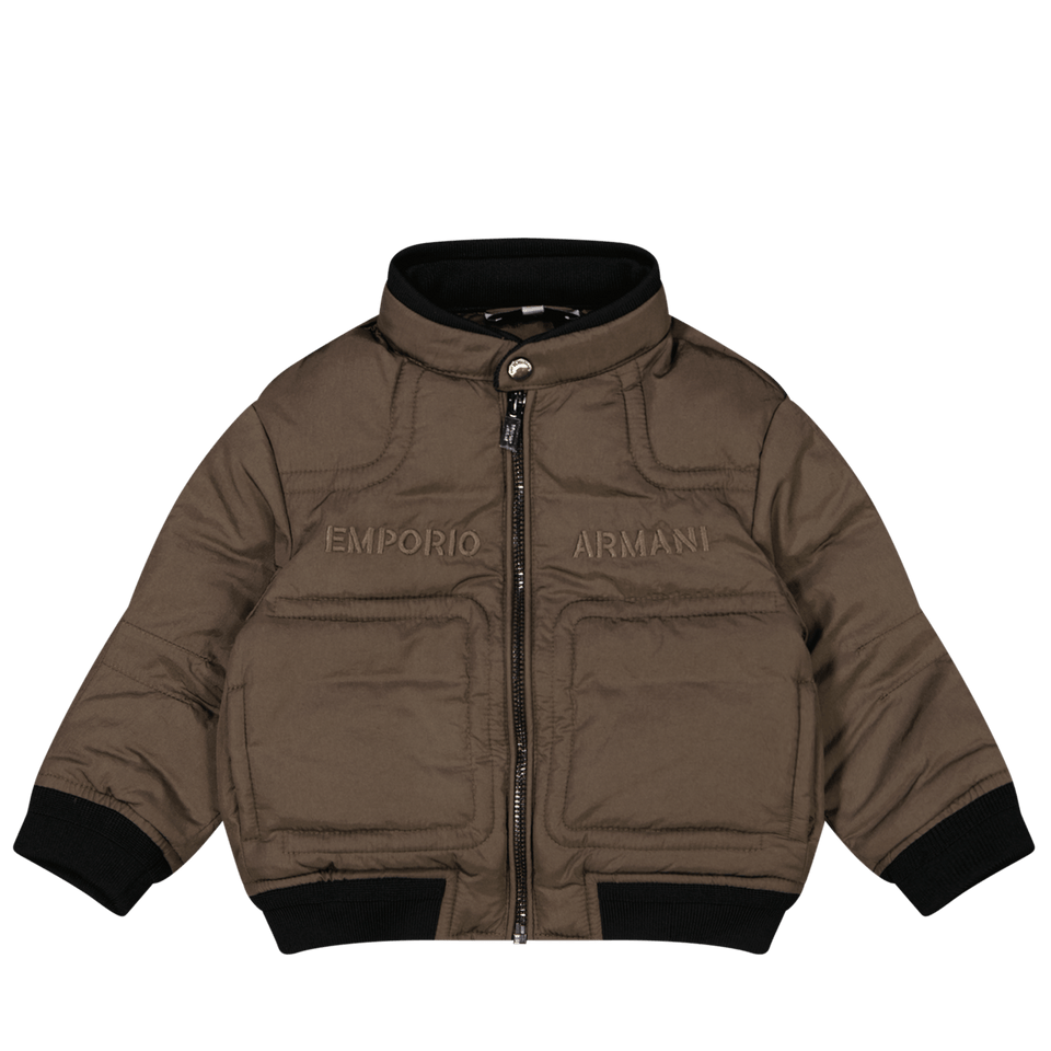 Armani Baby Boys Coat Taupe