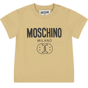 モスキーノの男の子のTシャツベージュ