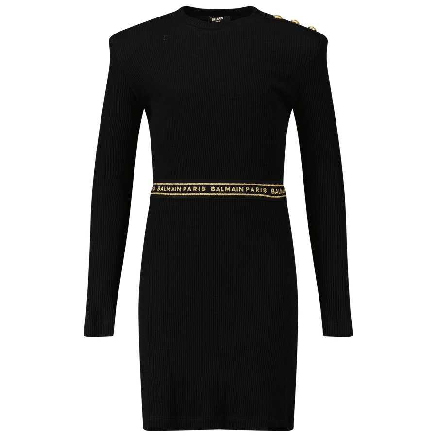 Balmain Kinder Meisjes Jurk Zwart 4Y